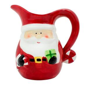 Leiteira Enfeite Natalino Papai Noel Cerâmica Presente 300ml