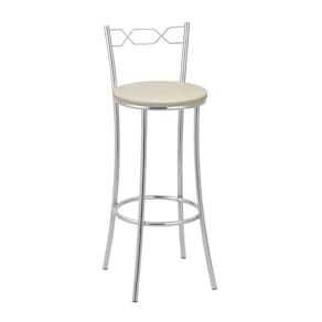 Banqueta para Cozinha Bc51/a A110 Cromado/Bege