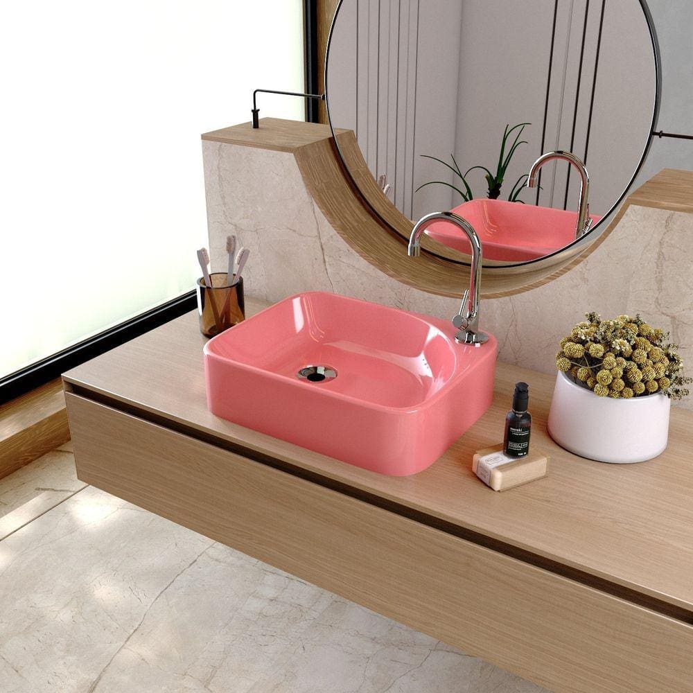 Kit Cuba Ro36 Cross com Torneira 1198 e Válvula Metal com Sifão e Flexível Rosa