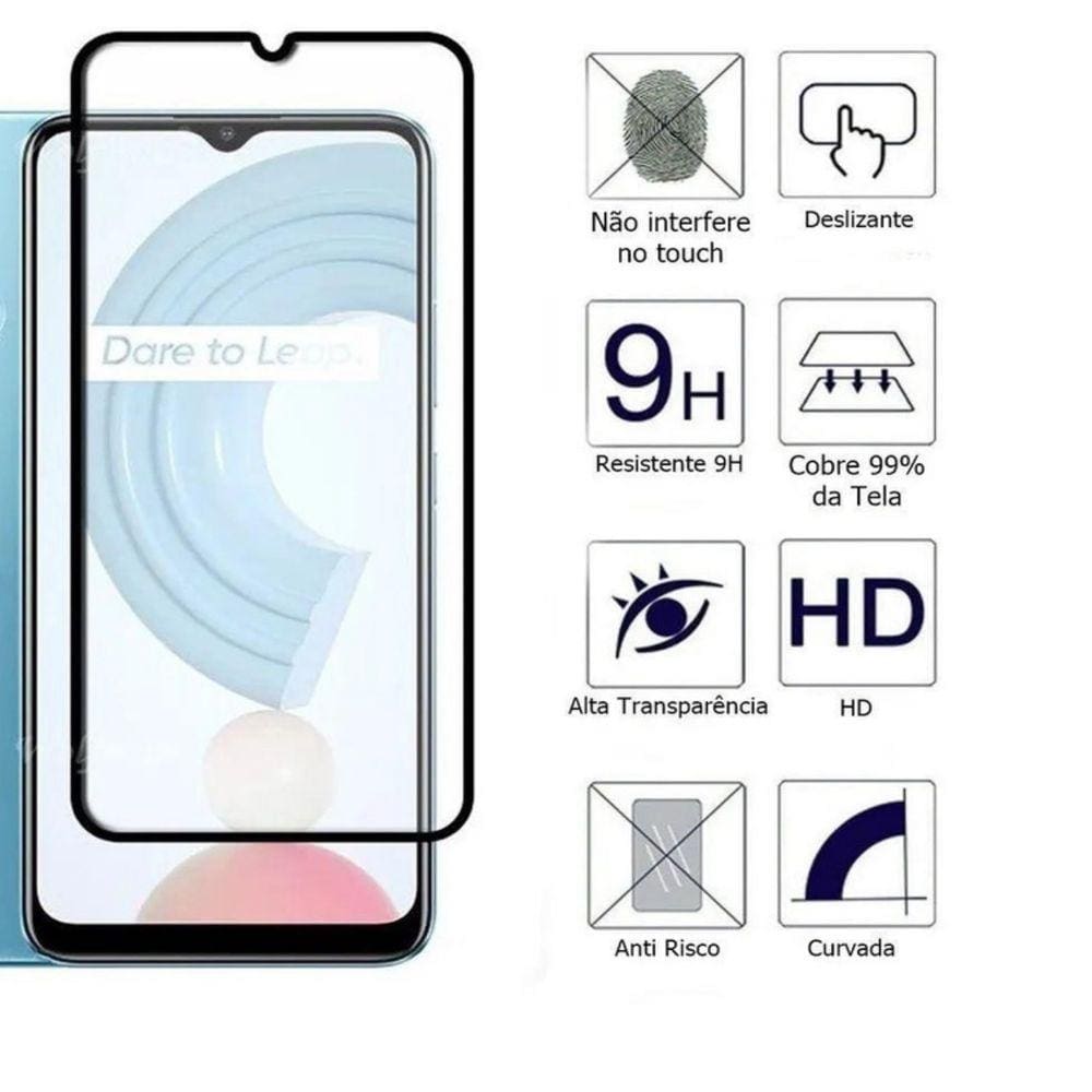 Película De Vidro Temperada 3D 5D 9D Para Realme Note 50