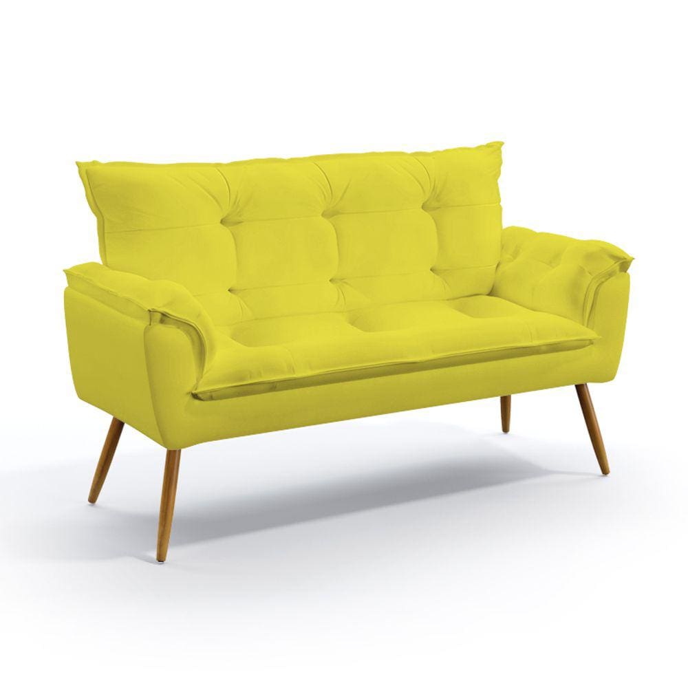 Poltrona Namoradeira Beta / Sued Amarelo