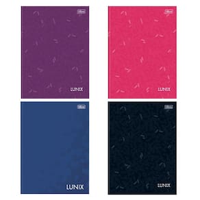 Kit 04 Cadernos Brochura Grande Universitário Lunix 40 Folhas - Tilibra