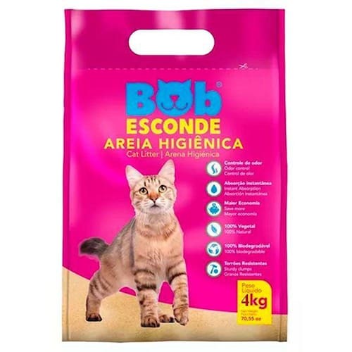 imagem-Areia Higiênica Para Gatos Bob Esconde - 4Kg