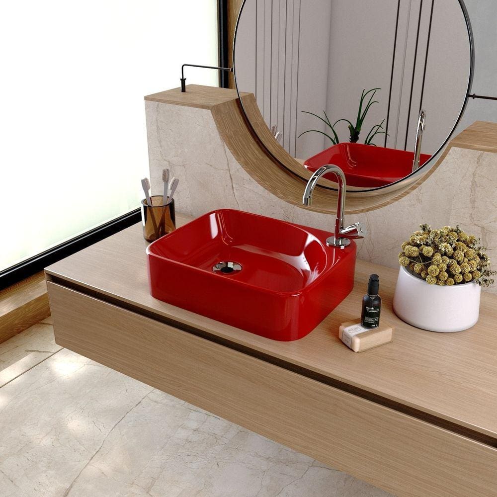 Kit Cuba Ro36 Cross com Torneira C50 e Válvula Abs Vermelho