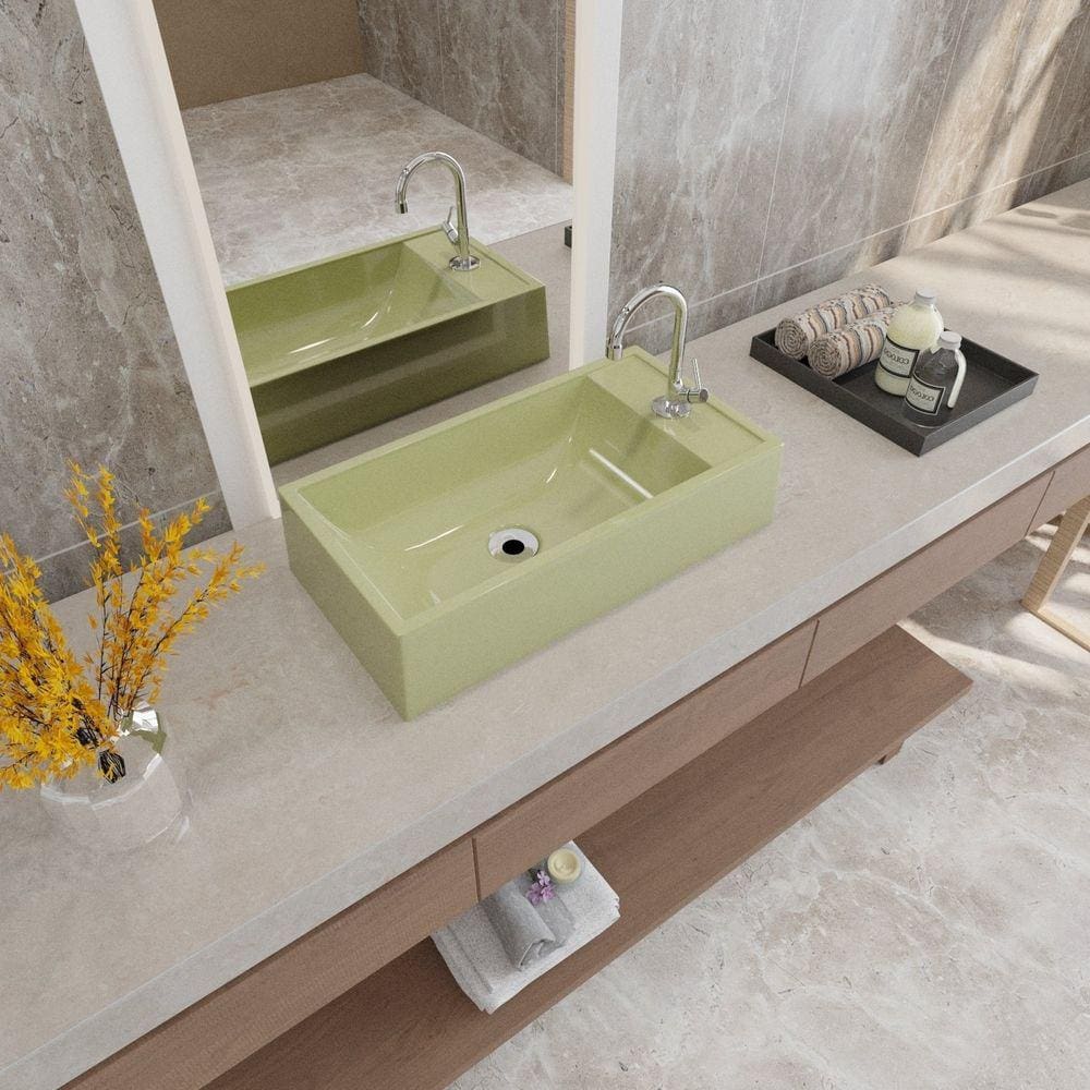 Kit Cuba Rl545 Roma com Torneira 1198 e Válvula Metal Verde Acqua