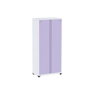 Armário de Aço 2 Portas 3 Prateleiras Ap408sl Branco/Lilás