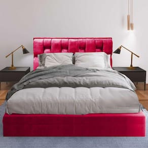 Cabeceira Cherie Suede 190 Vermelho