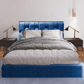 Cabeceira Cherie Suede 190 Marinho