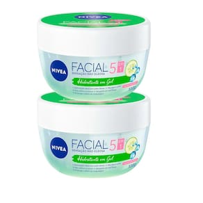 Kit Creme Hidratante Facial Nivea Em Gel Fresh Pepino E Ácido Hialurônico 100g - 2 Unidades