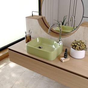 Kit Cuba Ro36 Cross com Válvula Metal e Sifão com Flexível Verde Acqua