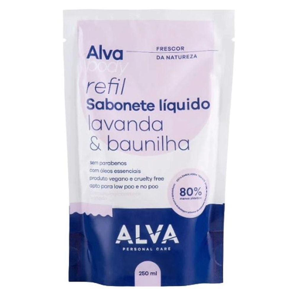Sabonete Líquido Vegano Lavanda E Baunilha Refil Alva 250Ml