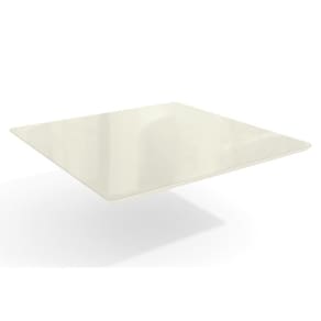 Tampo Mesa Sala De Jantar Madeirado C/vidro Ta28 105x105cm Freijó/off White - Kappesberg