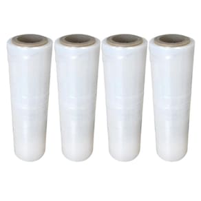 Bobina Filme Stretch Transparente Manual 50Cm 16Kg Kit 4 Bob