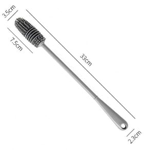 Escova Lavar Garrafa Copos Mamadeira Taças Silicone