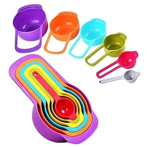 Conjunto 6 Medidores Culinária Coloridos Encaixáveis