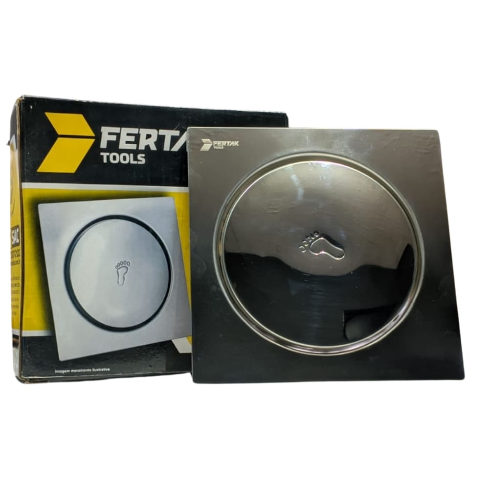 Ralo Para Banheiro Click Inox Quadrado 15x15 Fertak