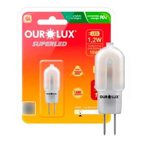 Lâmpada Led Dicroica Bipino G4 12v 1,2w 2700k Luz Morna