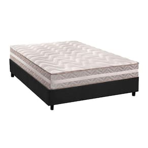 Conjunto Box Casal: Colchão Anatômico Paropas D33-ag65 Confort + Base Crc Suede Gray(138x188)