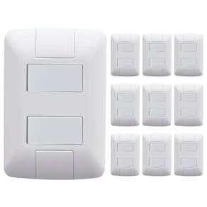 Kit 10 Cj 4x2 2 Interruptor Simples Tramontina Aria 6 A 250V