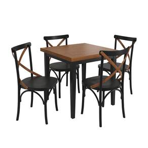 Conjunto Sala de Jantar e Cozinha Com 4 Cadeiras X Madeira Maciça