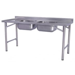 Pia Industrial Benfati Inox 304 200x70cm com 2 Cubas 673