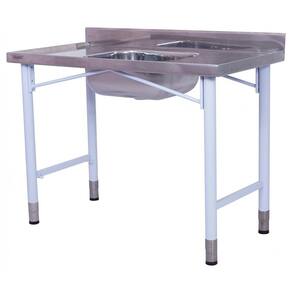 Pia Industrial Benfati Inox 430 120x60cm Pés Pintados com 1 Cuba 551
