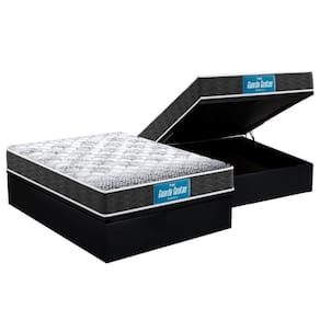 Cama Box Baú Casal: Colchão Probel - Ep Guarda Costas Prómiddle Double FaceBase Suede Black
