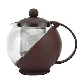 Chaleira Bule De Vidro E Plástico Para Chá Com Infr Interno 750ml
