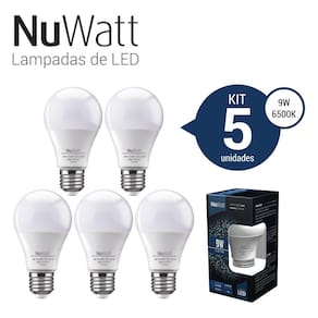 Kit 5 Lampada Led Bulbo 9w Samsung A60 E27 Luz Fria Branca W