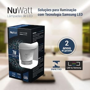 Lâmpada LED bulbo A60 E27 7W 630LM 6500 K - Luz Fria/Branca