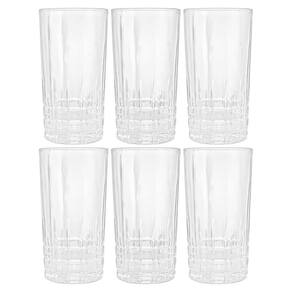 Jogo Copos Cristal Transparente Calcutá 370Ml 6 Peças Lyor
