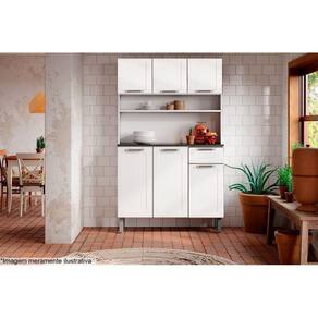 Kit De Cozinha Compacta Dona Maria C/ 6 Portas E 1 Gaveta 105cm Branco - Bertolini
