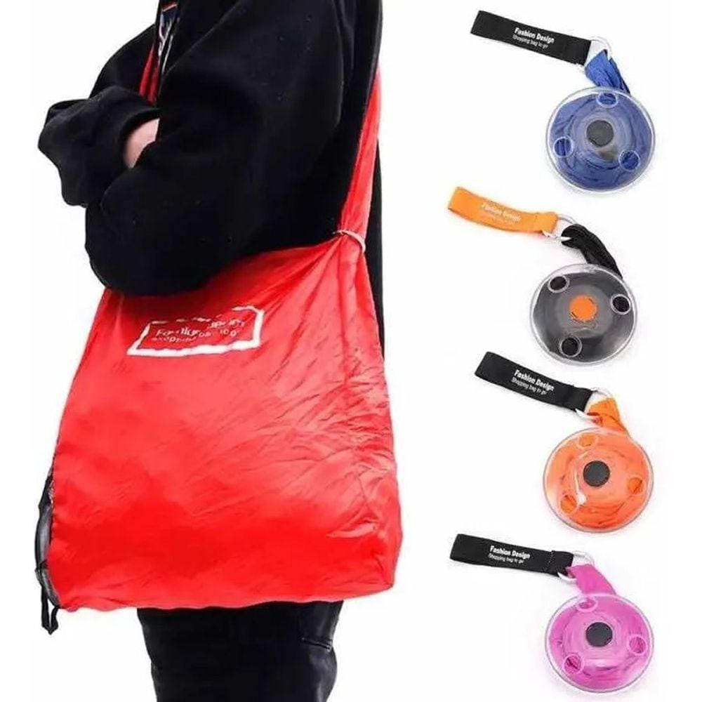 Bolsa Sacola Eco de Compra - Retrátil, Dobrável, Rolo