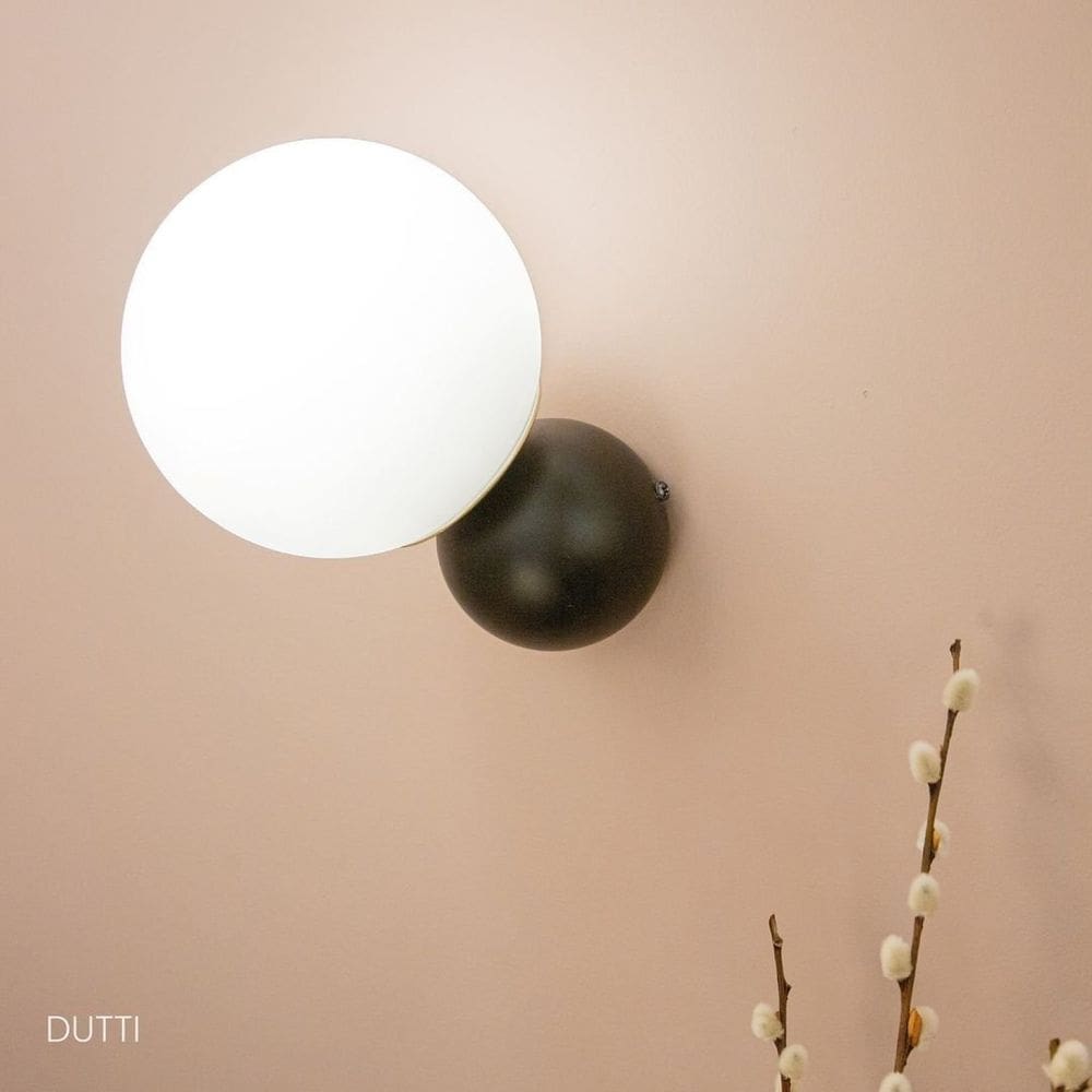 Arandela Dutti D15Cm A30Cm 1Xe14 Bolinha Max 40W Ip20 Preto