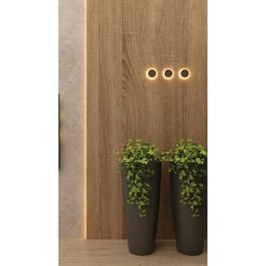 Arandela Eclissi D10Cm A2,6Cm 1Xled Integrado 3W 3000K 230Lm Ip65 Preto
