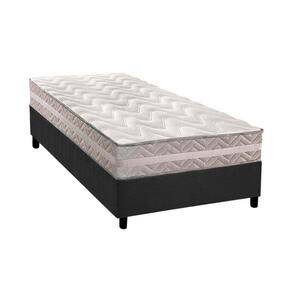Conjunto Box Solteiro: Colchão Anatômico Paropas D28/ag65 Master + Base Crc Suede Gray(88x188)