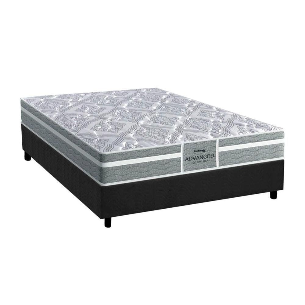 Conjunto Box Casal: Colchão Anatômico Probel D28/ep Advanced Tech1000 Plus + Base Crc Suede Gray(138x188)