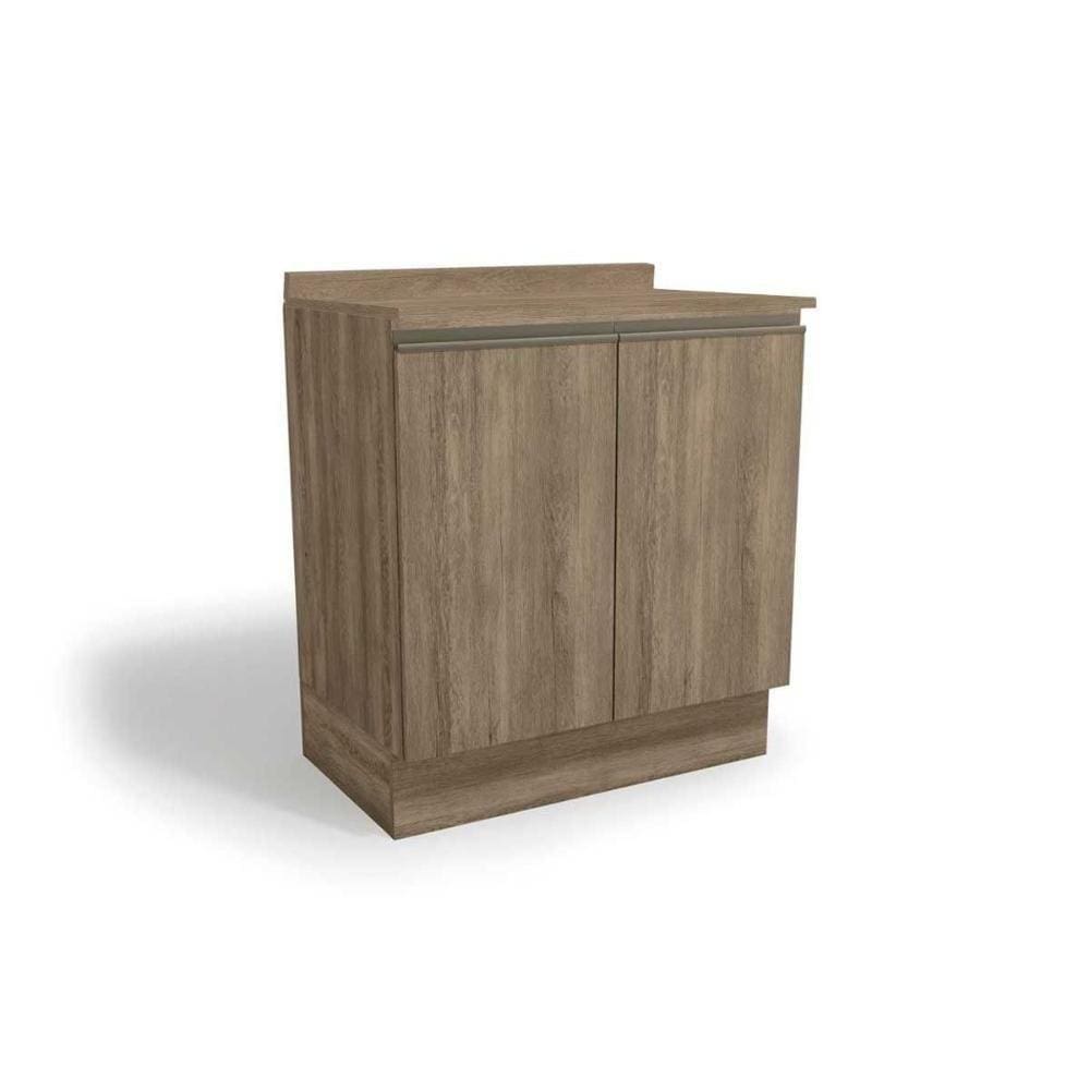 Gabinete De Cozinha Modulado Balcão Maxxi G744 2 Portas C-tampo 80cm Nogal-nogal - Kappesberg