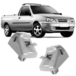 Kit 2 Grampos Presilhas Suporte Cinza Quebra Sol Courier 97 A 2007 2008 2009 2010 2011 2012 2013