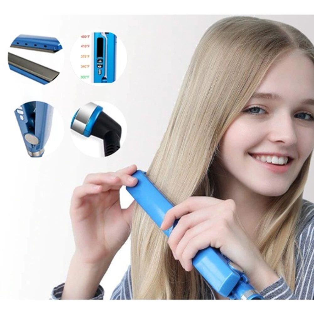 Prancha Alisa Rápido Anliu Titanio Bivolt Aquece ate 450 graus