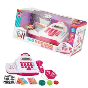 Brinquedo Caixa Registradora Infantil Completa Luz Som Leito