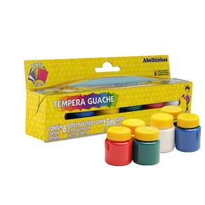 Tinta Guache Tempera Guache 15ml 6 Cores Abelinhas - Acrilex