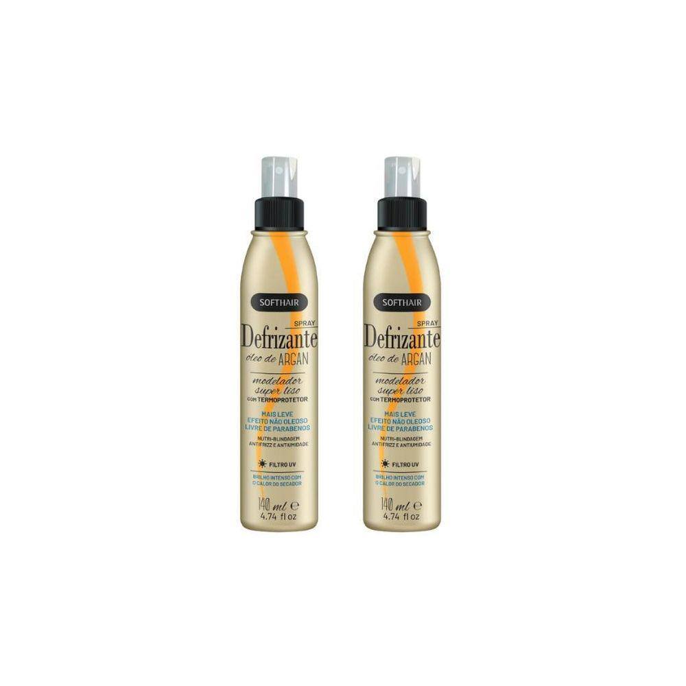 Defrizante Soft Hair 140Ml Spray Oleo De Argan - Kit Com 2Un