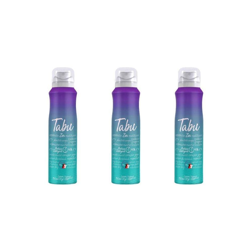 Desodorante Aero Tabu 150Ml Antitr Zen - Kit Com 3Un