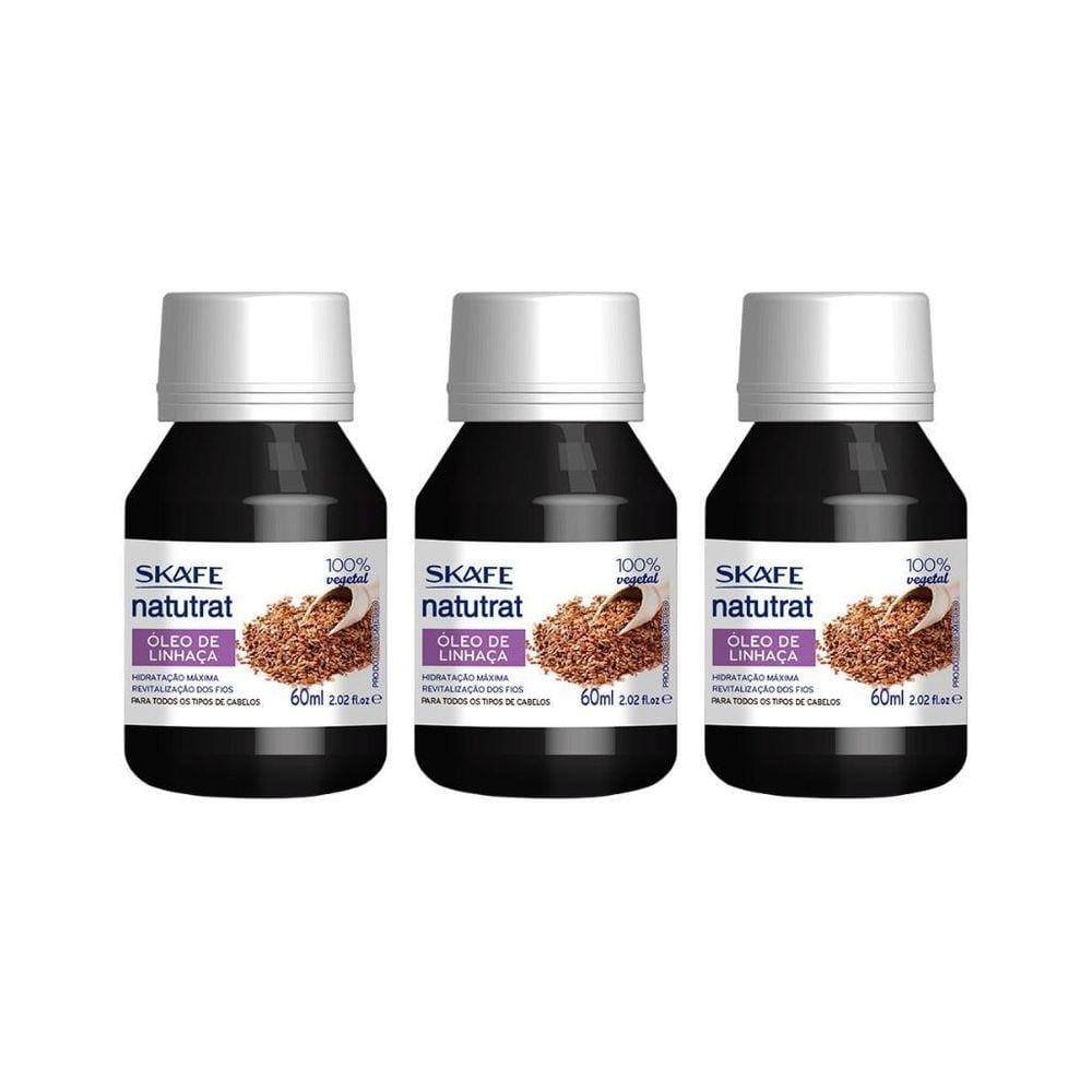 Oleo Capilar Skafe Natutrat Linhaca 60Ml-Kit C/3Un