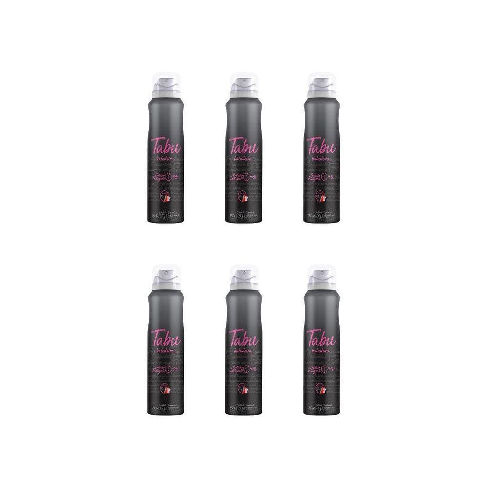 Desodorante Aero Tabu 150Ml Baladeira - Kit Com 6Un