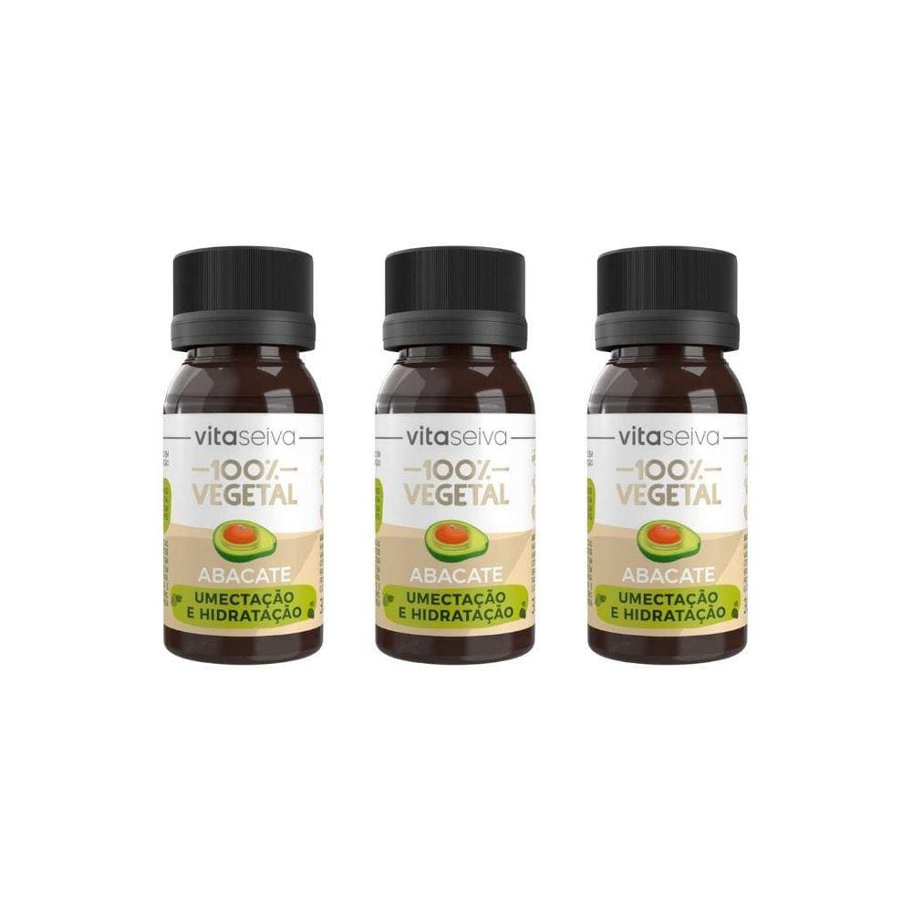 Oleo Capilar Vegetal Vita Seiva Abacate 30Ml-Kit C/3Un