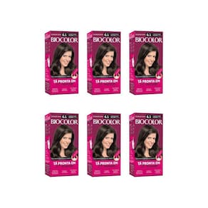 Coloraçao Biocolor Creme 6.1 Louro Cinza Moderno-Kit C/6Un