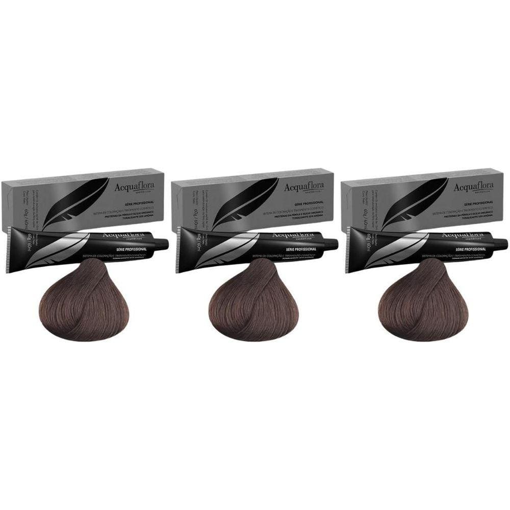 Coloraçao Acquaflora Sem Amonia 6.7 Louro Esc Marr-Kit C/3Un