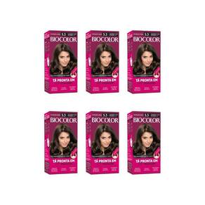 Coloraçao Biocolor Creme 5.3 Castanho Cl Dourado-Kit C/6Un